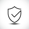 Tick shield security icon illustration Royalty Free Stock Photo