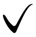 Tick sign, check mark vector symbol icon design. Royalty Free Stock Photo