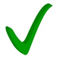 Tick sign, check mark vector symbol icon design. Royalty Free Stock Photo