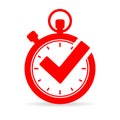 Tick timer vector icon