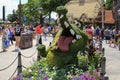 Disney world Orlando Florida Epcot spring flower festival the ltick tock crock from Peter pan Royalty Free Stock Photo