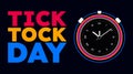 Tick Tock Day Countdown with Clock and Deadline Theme Royalty Free Stock Photo