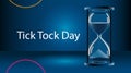 Tick Tock Day Countdown with Clock and Deadline Theme Royalty Free Stock Photo