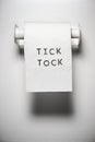 Tick tock in the toilet Royalty Free Stock Photo