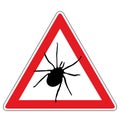 Tick warning sign