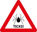 Tick warning sign