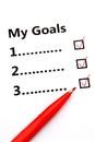 Tickbox of my goal