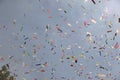 Ticker tape released at an event