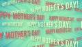 Ticker text Happy Mother`s Day. Video congratulations on the holiday