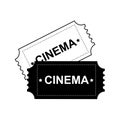 Ticket admit icon set. Movie ticket stub sign. Line raffle ticket icon Royalty Free Stock Photo