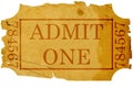 Ticket admit one Royalty Free Stock Photo