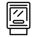 Ticket automat icon outline vector. Station vending terminal