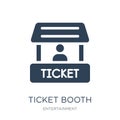 ticket booth icon in trendy design style. ticket booth icon isolated on white background. ticket booth vector icon simple and