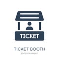 ticket booth icon in trendy design style. ticket booth icon isolated on white background. ticket booth vector icon simple and Royalty Free Stock Photo