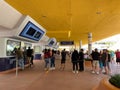 The ticket booths in Disney World EPCOT theme park where guests can purchase tickets