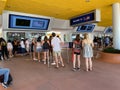 The ticket booths in Disney World EPCOT theme park where guests can purchase tickets