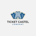 Ticket castel logo design 