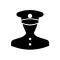 Ticket collector silhouette icon