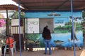Ticket counter at the entrance of the Crocodile zoo in Chennai