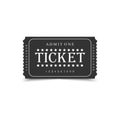 Ticket coupon template isolated on white background. Event ticket, front view Royalty Free Stock Photo