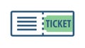 Ticket Document Icon: Event Access & Reservation, vector design Generative AI Royalty Free Stock Photo