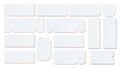 Ticket Empty template. Concert movie theater boarding blank white tickets lottery coupons . Vector Royalty Free Stock Photo