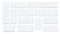 Ticket Empty template. Concert movie theater boarding blank white tickets lottery coupons . Vector Royalty Free Stock Photo