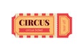 Ticket for entrance to circus, templates, show performances, vintage.