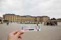 Ticket for famous Schonbrunn Palace with Great Parterre garden in Vienna, Austria Royalty Free Stock Photo