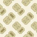 Ticket flat design seamless pattern. Cinema ticket icon seamless pattern background. Admit one coupon entrance vector illustration Royalty Free Stock Photo