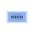 ticket flat design vector illustration. Vintage paper admit one and ticket samples icon Royalty Free Stock Photo