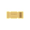 ticket flat design vector illustration. Vintage paper admit one and ticket samples icon Royalty Free Stock Photo