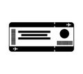Ticket fly isolated icon Royalty Free Stock Photo