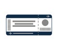 Ticket fly isolated icon Royalty Free Stock Photo