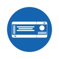 Ticket fly isolated icon Royalty Free Stock Photo