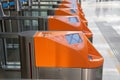 Ticket gate in railway station