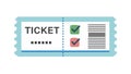 Ticket Icon with Checkmarks for Successful Validation, vector design Generative AI Royalty Free Stock Photo