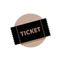 Ticket icon isolated on white background Royalty Free Stock Photo