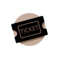 Ticket icon isolated on white background Royalty Free Stock Photo