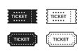 Ticket isolated vector icon. Movie or theatre vector coupon or sign