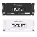 ticket layouts in black and white