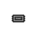 Ticket line icon vector