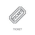 Ticket linear icon. Modern outline Ticket logo concept on white