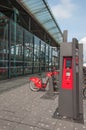 Ticket machine of city-bikes in Lille, France