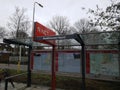 Ticket machine for R-Net rail transportation at railroad station Waddinxveen Noord