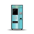 Ticket machine, Self service ticket machine, Vector, Illustration