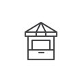 Ticket office outline icon