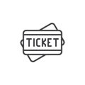 Ticket outline icon