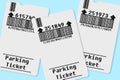 Ticket for parking area concept image Royalty Free Stock Photo