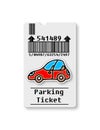 Ticket for parking area on white background Royalty Free Stock Photo